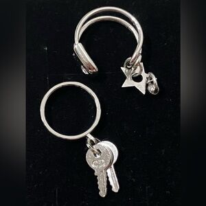 Dior Vintage Hardcore Safety Pin Star Key Ring Set